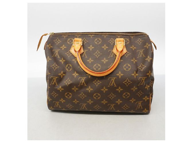 Bolso Louis Vuitton Monogram Speedy 30 Castaño - vista 10