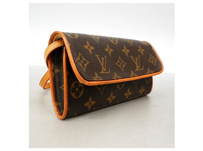 Borsa a tracolla Louis Vuitton Monogram Pochette Twin PM Marrone - vista 2