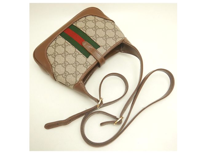 Gucci Jackie 1961 Ophidia Schultertasche Braun - Ansicht 3