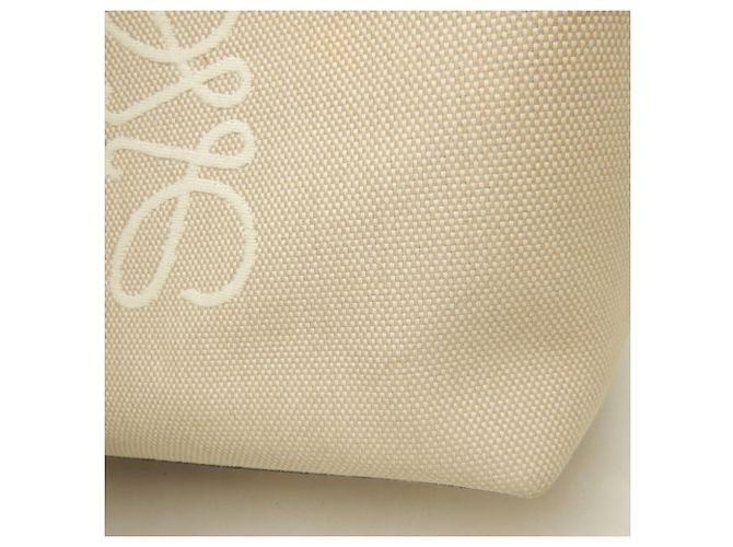 Saco Tote Loewe em lona e couro bege e castanho Marrom - vista 14