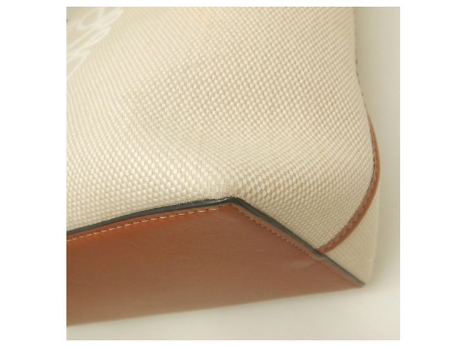 Saco Tote Loewe em lona e couro bege e castanho Marrom - vista 18