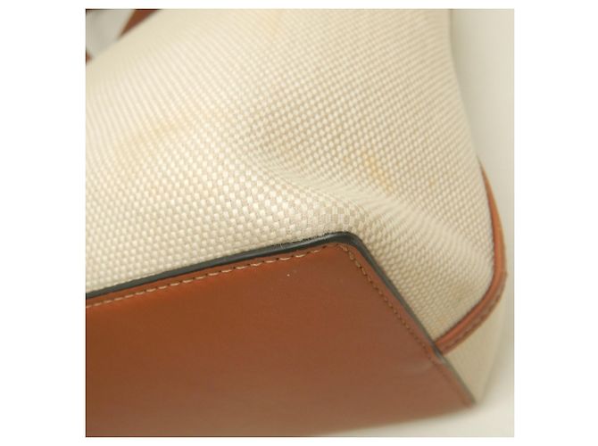 Saco Tote Loewe em lona e couro bege e castanho Marrom - vista 20