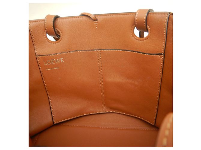 Saco Tote Loewe em lona e couro bege e castanho Marrom - vista 21