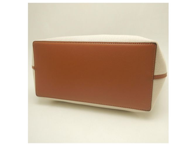 Saco Tote Loewe em lona e couro bege e castanho Marrom - vista 6