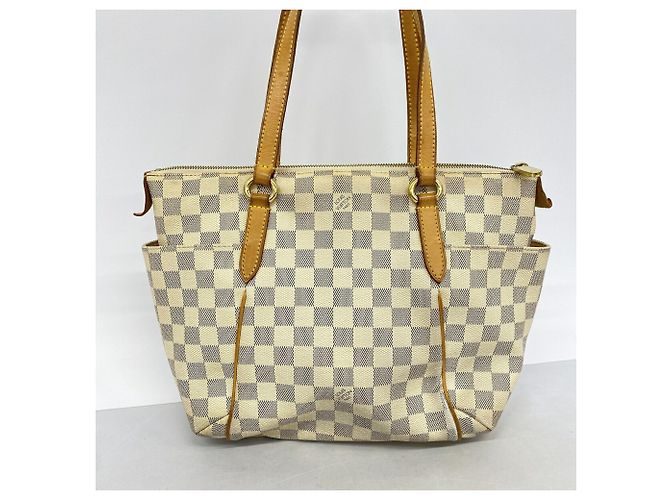 Sac cabas Louis Vuitton Damier Azur Totally PM Blanc - vue 12