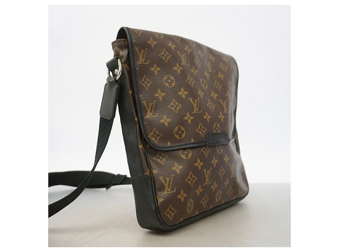 Bolsa de Ombro Louis Vuitton Monogram Macassar Bass MM Marrom - vista 2