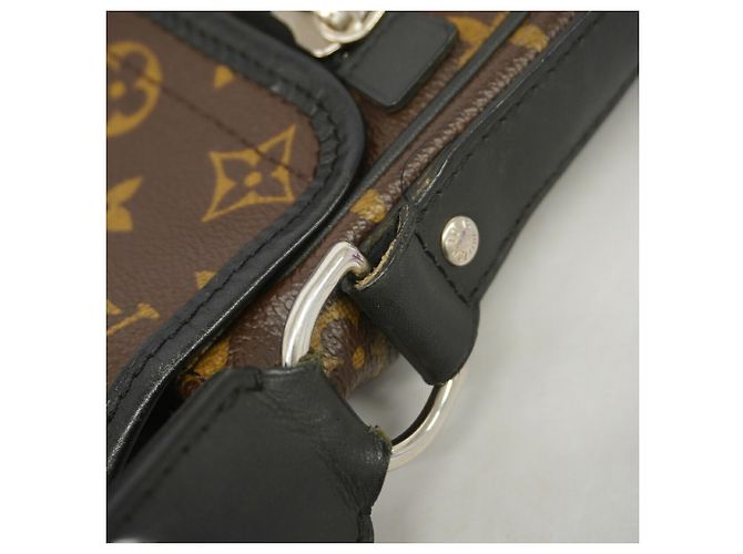 Bolsa de Ombro Louis Vuitton Monogram Macassar Bass MM Marrom - vista 8
