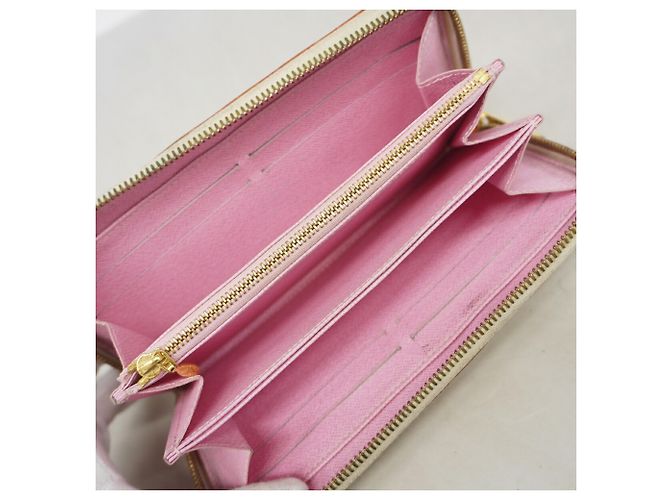 Portafoglio lungo Louis Vuitton Monogram Multicolor Rosa Bianco - vista 3