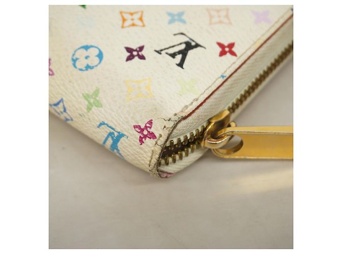 Portafoglio lungo Louis Vuitton Monogram Multicolor Rosa Bianco - vista 5