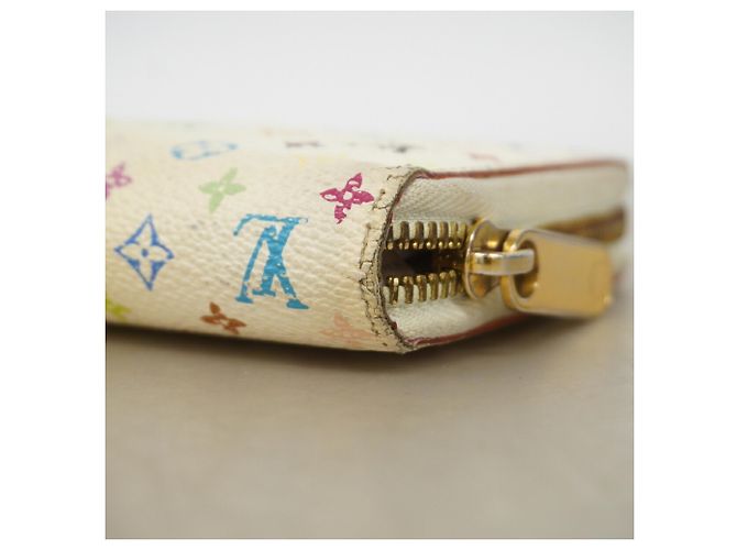 Portafoglio lungo Louis Vuitton Monogram Multicolor Rosa Bianco - vista 6