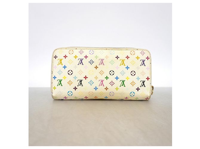 Portafoglio lungo Louis Vuitton Monogram Multicolor Rosa Bianco - vista 8
