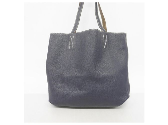 Hermès Hermes Double Sens Tote Bag Blue Taupe - view 10