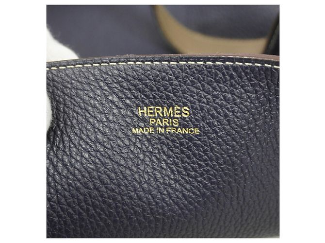 Hermès Hermes Double Sens Tote Bag Blue Taupe - view 5