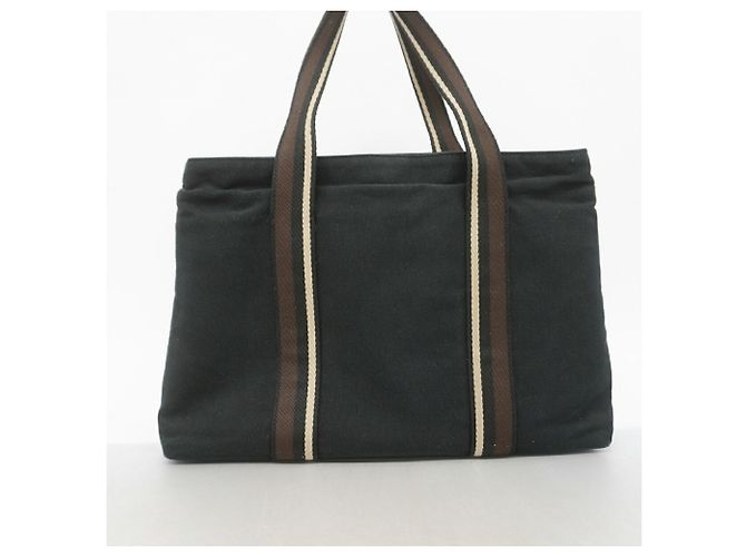 Hermès Hermes Troca Horizontal MM Canvas Tote Bag, Schwarz - Ansicht 10