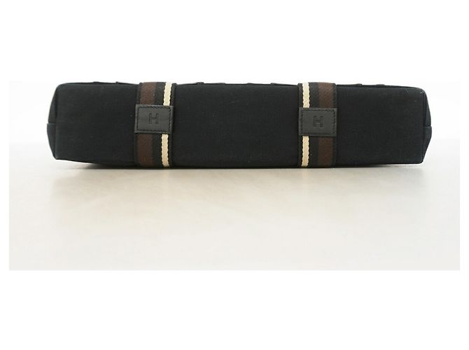 Hermès Hermes Troca Horizontal MM Canvas Tote Bag, Schwarz - Ansicht 3