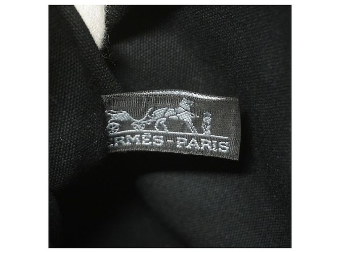 Hermès Hermes Troca Horizontal MM Canvas Tote Bag, Schwarz - Ansicht 5