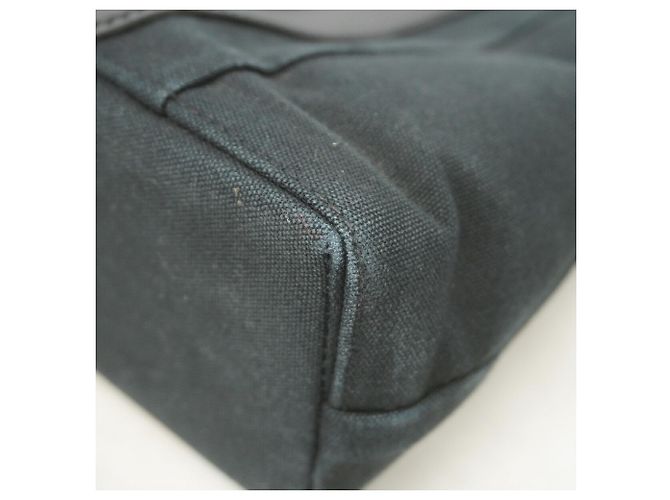 Hermès Hermes Troca Horizontal MM Canvas Tote Bag, Schwarz - Ansicht 6