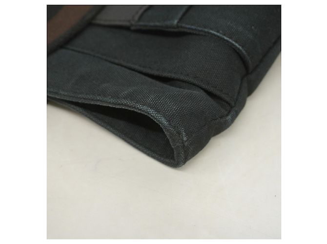 Hermès Hermes Troca Horizontal MM Canvas Tote Bag, Schwarz - Ansicht 7