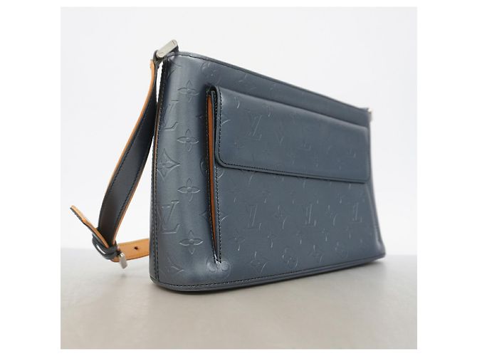 Bolso de hombro Louis Vuitton Monogram Mat Alston Azul - vista 2