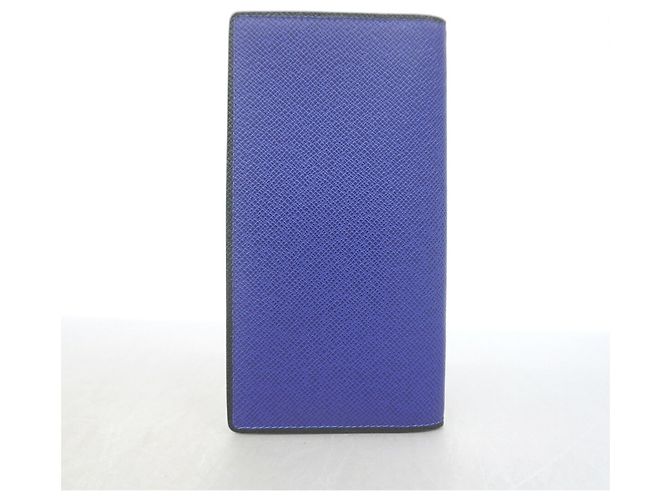 Louis Vuitton Taiga Portefeuille Brazza Long Wallet Blue - view 7