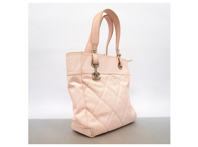 Sac cabas Chanel Paris Biarritz Canvas Rose - vue 2