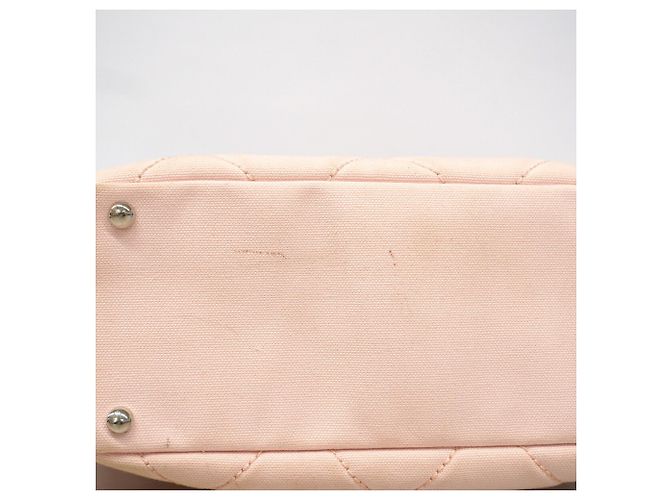 Sac cabas Chanel Paris Biarritz Canvas Rose - vue 8