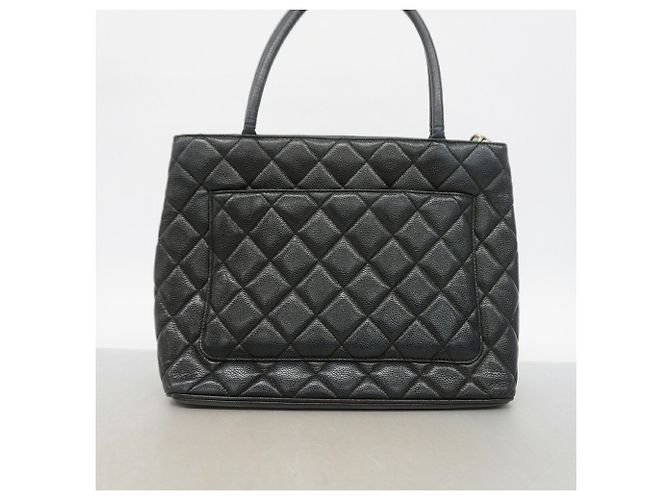 Bolso Tote Chanel de piel de becerro granulada negra Negro - vista 9