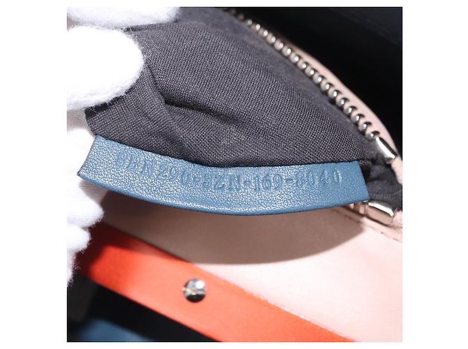 Fendi Peekaboo Mini de piel con volantes Azul - vista 7