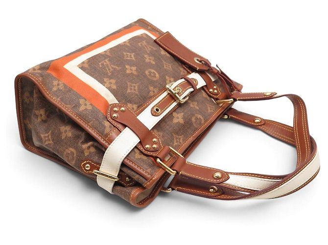 BOLSO DE MANO LOUIS VUITTON TISSE PM MONOGRAM M56386 EDICIÓN LIMITADA Castaño - vista 4