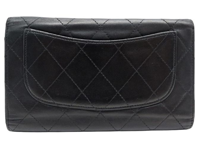CHANEL CLASSIQUE TIMELESS BLACK QUILTED LEATHER WALLET - view 2