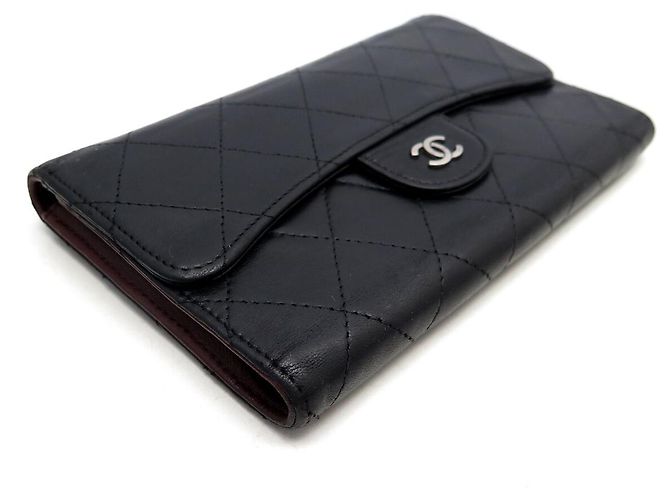 CHANEL CLASSIQUE TIMELESS BLACK QUILTED LEATHER WALLET - view 3