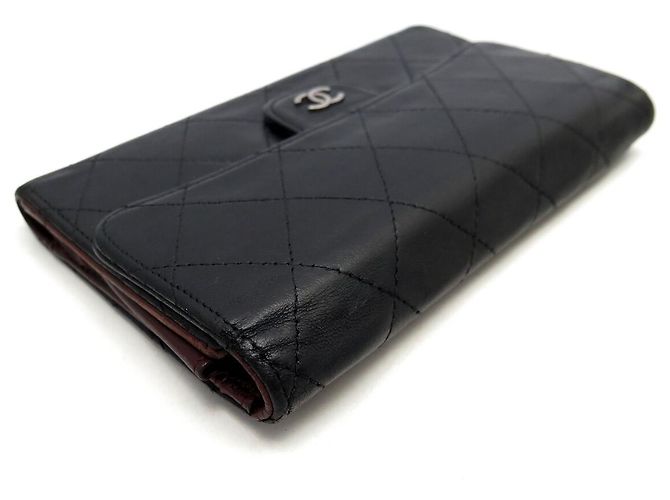 CHANEL CLASSIQUE TIMELESS BLACK QUILTED LEATHER WALLET - view 4