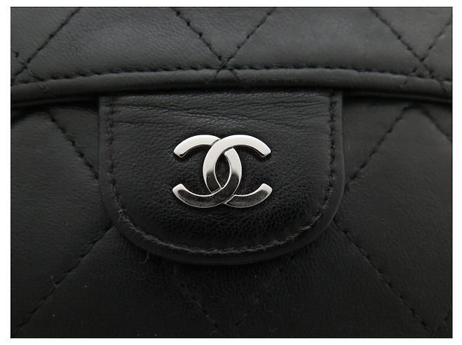 CHANEL CLASSIQUE TIMELESS BLACK QUILTED LEATHER WALLET - view 5