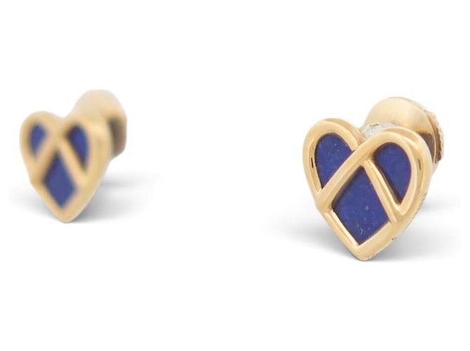 NUOVI ORECCHINI POIRAY L'ATTRAPE COEUR LAPIS LAZULI ORO 18K 1.9GR Blu - vista 2