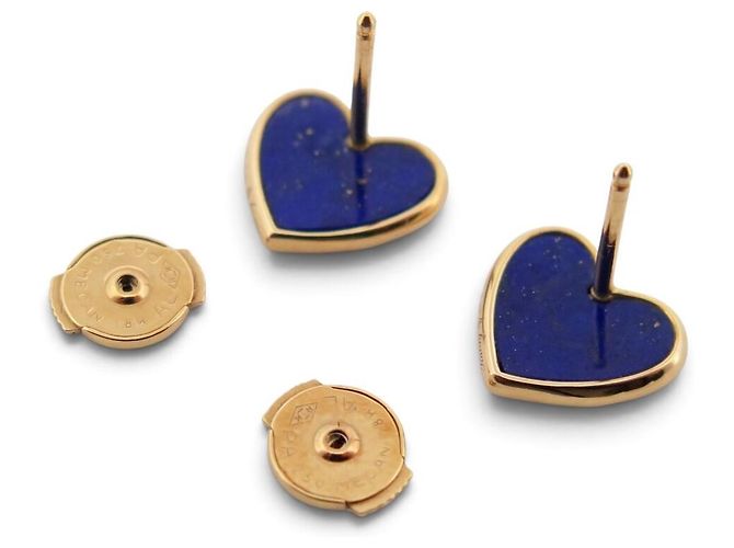NUOVI ORECCHINI POIRAY L'ATTRAPE COEUR LAPIS LAZULI ORO 18K 1.9GR Blu - vista 4