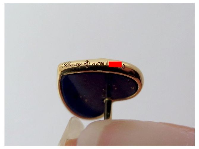 NUOVI ORECCHINI POIRAY L'ATTRAPE COEUR LAPIS LAZULI ORO 18K 1.9GR Blu - vista 6