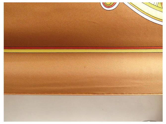 Hermès FOULARD HERMES WASHINGTON'S CARRIAGE CARRE 90 CM IN SETA MARRONE - vista 10