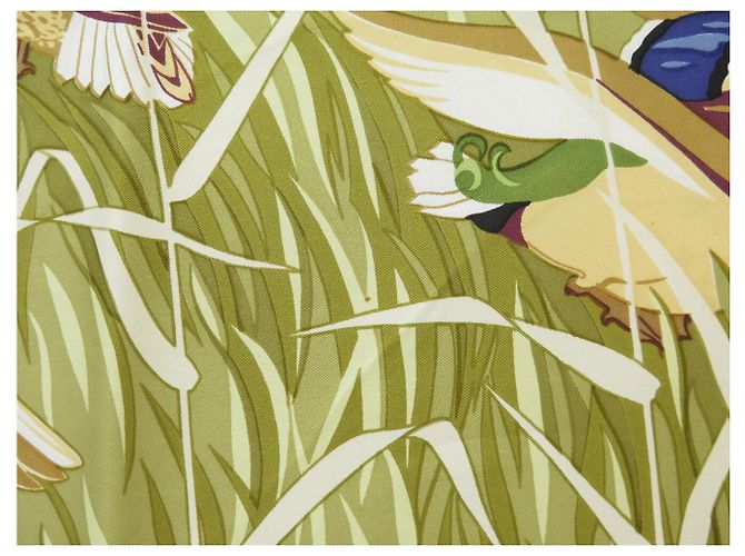 Hermès FOULARD VINTAGE HERMES COLS VERTS 1ª EDIZIONE CARRE 90 IN SETA Verde - vista 10