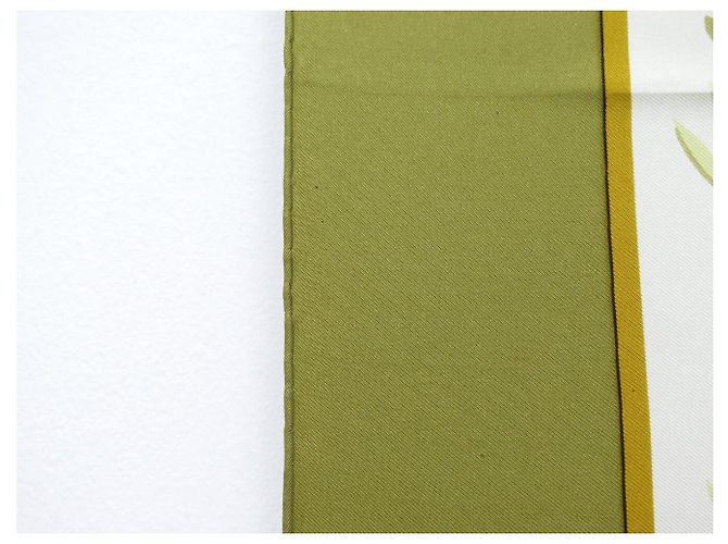 Hermès FOULARD VINTAGE HERMES COLS VERTS 1ª EDIZIONE CARRE 90 IN SETA Verde - vista 12