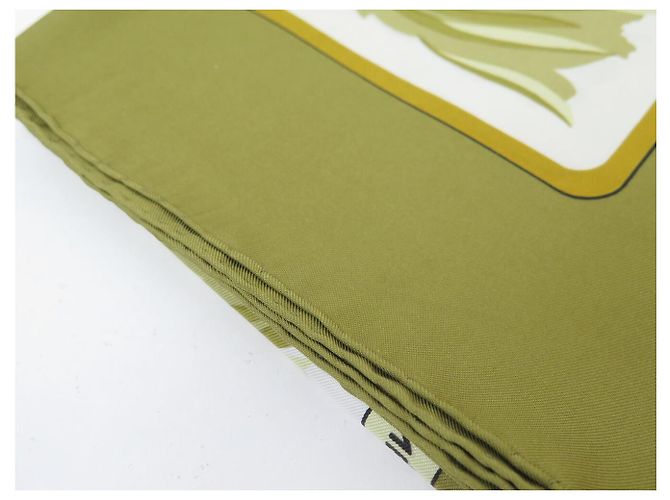 Hermès FOULARD VINTAGE HERMES COLS VERTS 1ª EDIZIONE CARRE 90 IN SETA Verde - vista 14