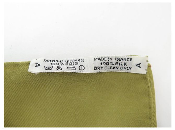 Hermès FOULARD VINTAGE HERMES COLS VERTS 1ª EDIZIONE CARRE 90 IN SETA Verde - vista 15