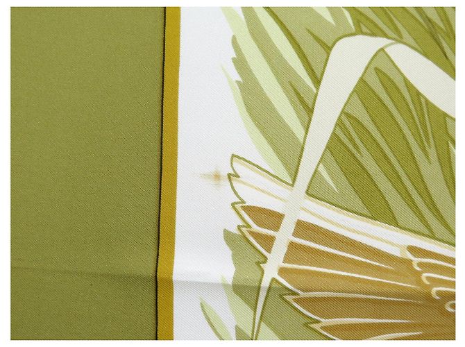 Hermès FOULARD VINTAGE HERMES COLS VERTS 1ª EDIZIONE CARRE 90 IN SETA Verde - vista 8