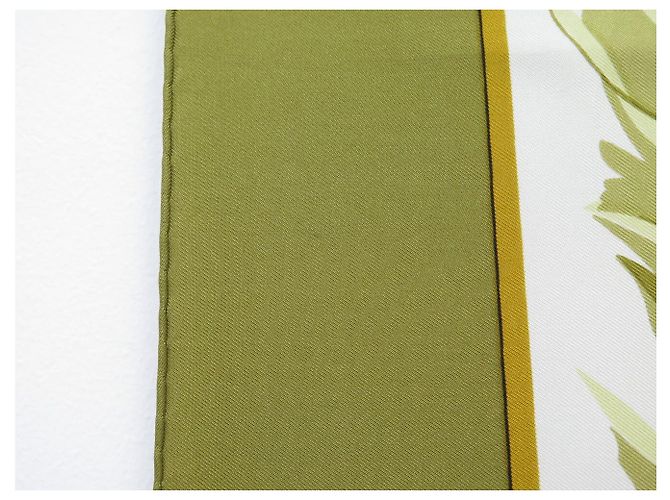 Hermès FOULARD VINTAGE HERMES COLS VERTS 1ª EDIZIONE CARRE 90 IN SETA Verde - vista 9
