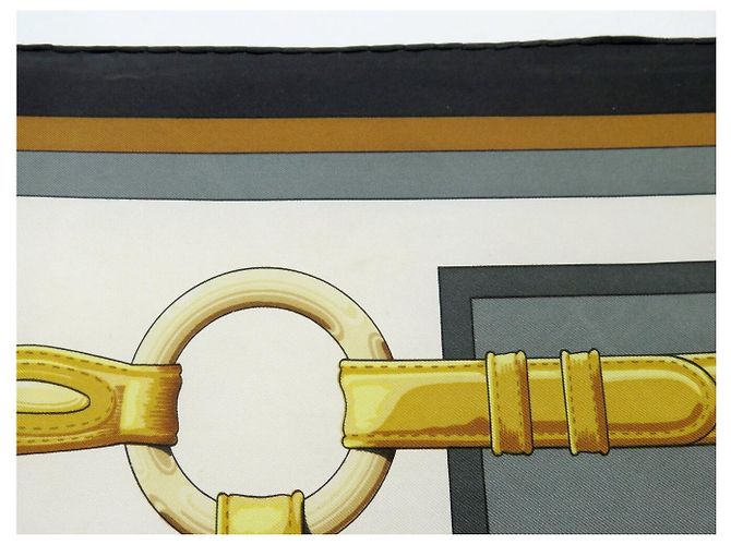 Hermès FOULARD VINTAGE HERMES COACHING 1ª EDIZIONE J. ABADIE CARRE 90 SETA Marrone - vista 13