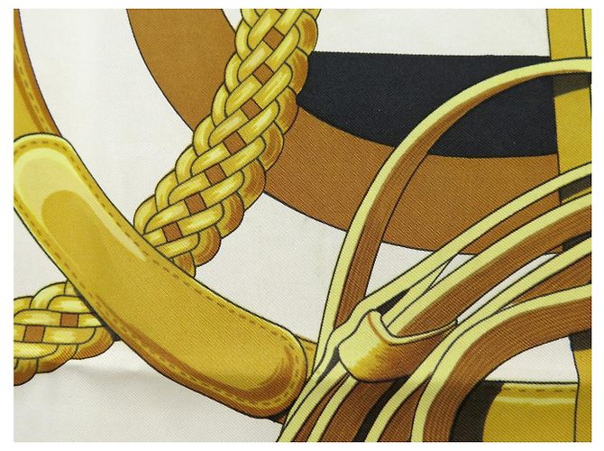 Hermès FOULARD VINTAGE HERMES COACHING 1ª EDIZIONE J. ABADIE CARRE 90 SETA Marrone - vista 14