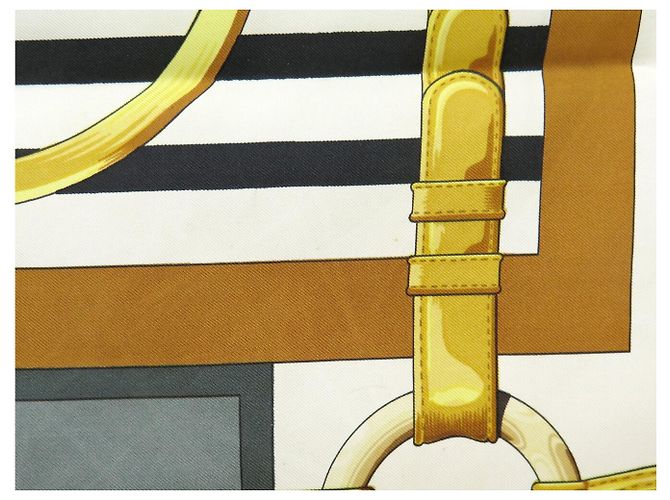 Hermès FOULARD VINTAGE HERMES COACHING 1ª EDIZIONE J. ABADIE CARRE 90 SETA Marrone - vista 15
