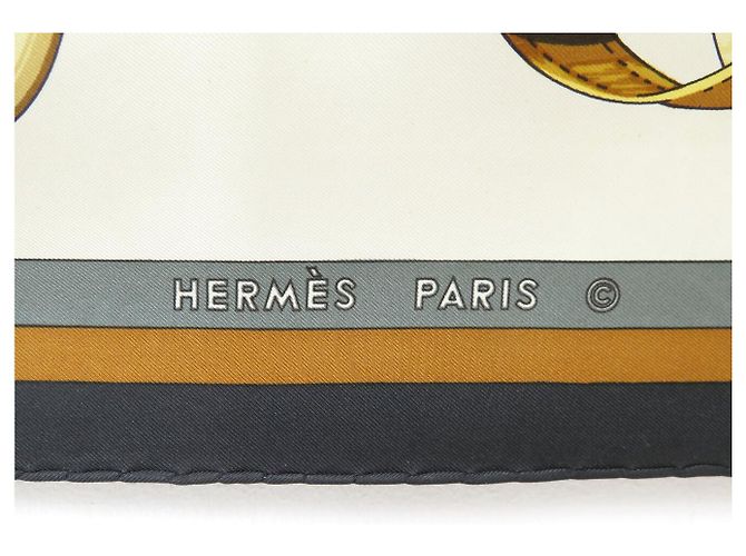 Hermès FOULARD VINTAGE HERMES COACHING 1ª EDIZIONE J. ABADIE CARRE 90 SETA Marrone - vista 7