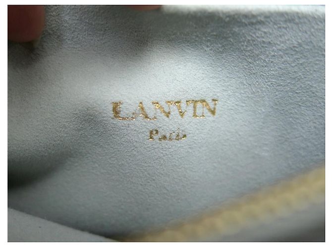 SAC A MAIN LANVIN SUGAR SMALL LW-BGFS00-CRIS-H17 CUIR PYTHON BANDOULIERE Gris - vue 8