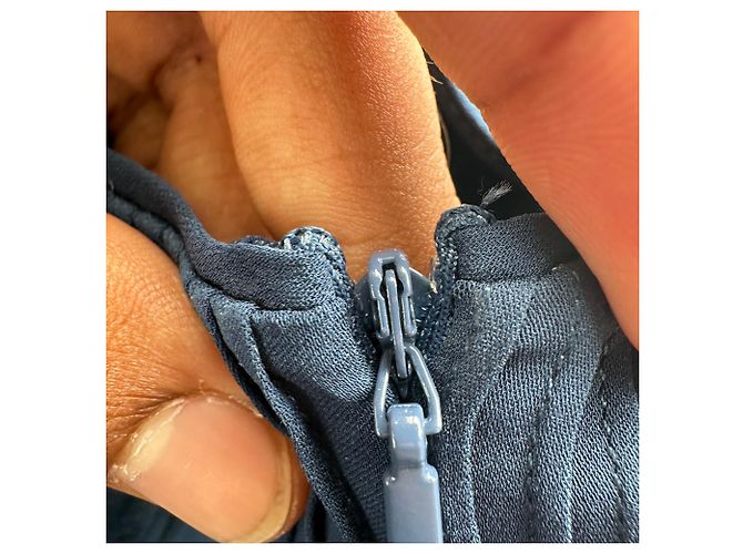Loro Piana plissiertes Maxi-Kleid aus blauer Seide - Ansicht 5