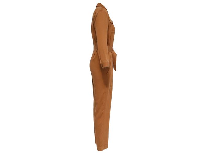 Combinaison Utility Maje en Lyocell Rust Orange - vue 3